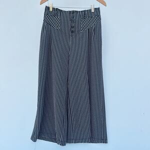 Anthropologie Black and White Checkered Pants